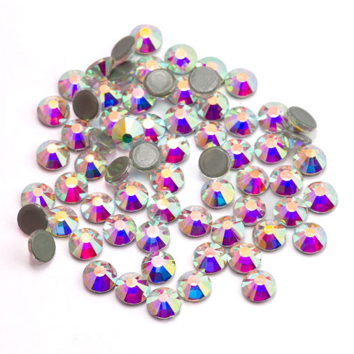 Yantuo Rhinestones Non Hotfix ss 20 Crystal AB 1440 pcs,5mm Flat Back Glass Diamond Cut Stone,Spark Round Glitter Gems for DIY Craft,Shoes,Cup,Bling Project 
