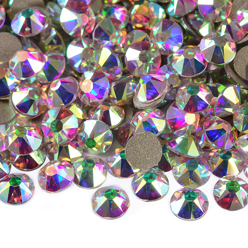 2088 style glass flatback rhinestones for professional decoration